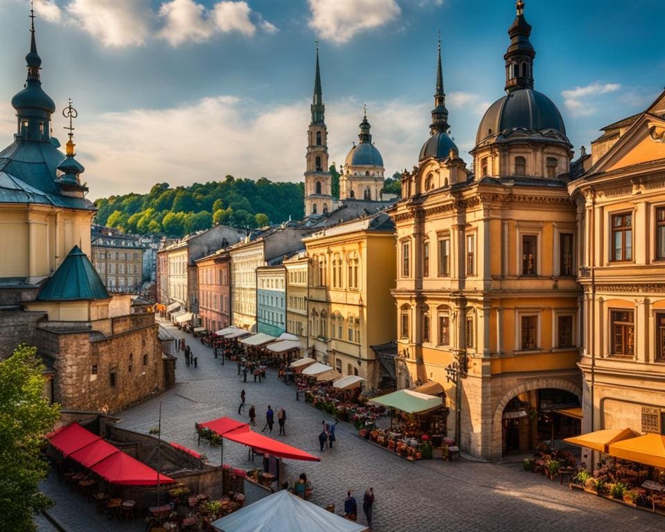 Verken de oude stad van Lviv, Oekraïne