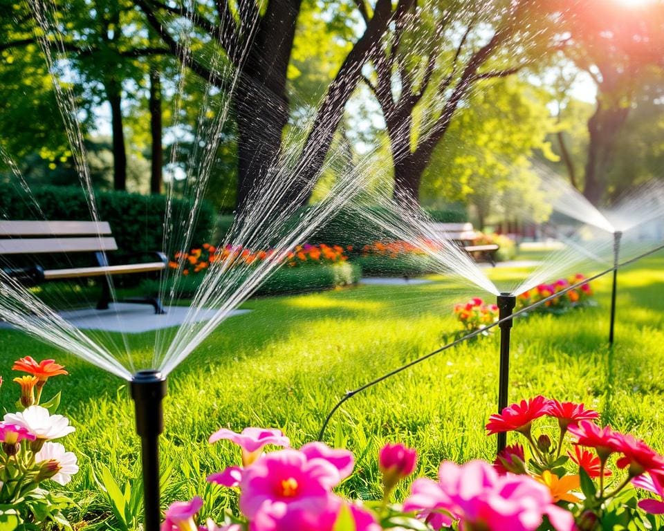 Elektrische watersproeiers voor tuinen en parken