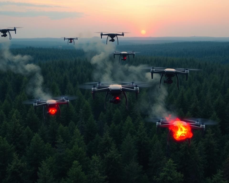 bosbranden bewaking met drones