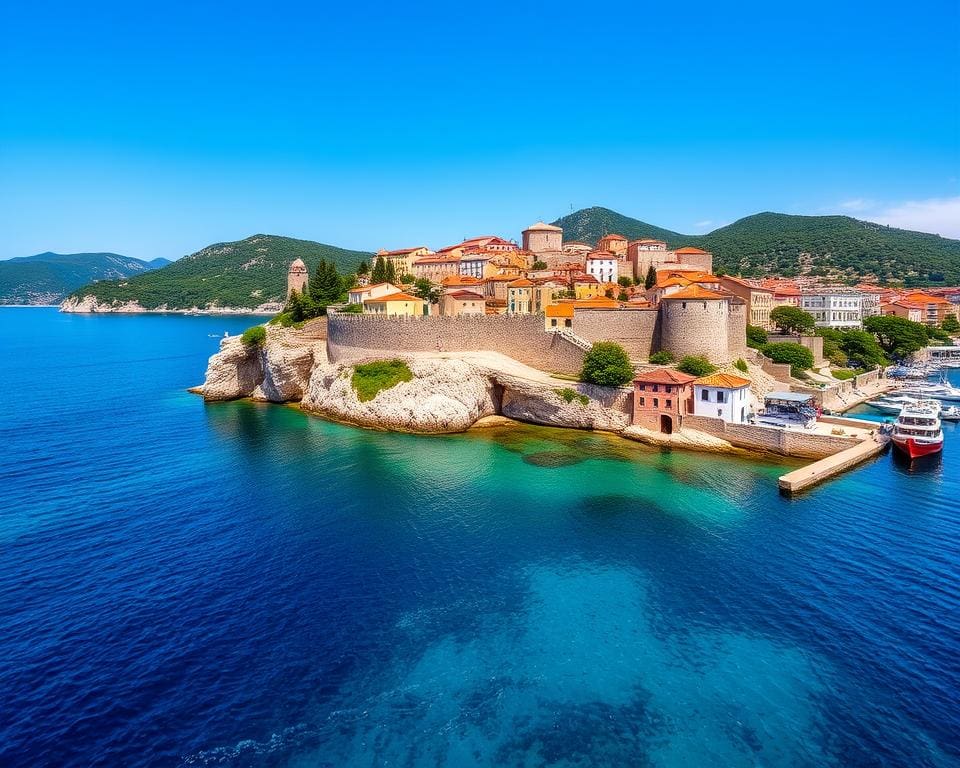 Dubrovnik: een stadsmuur omringd door helderblauw water