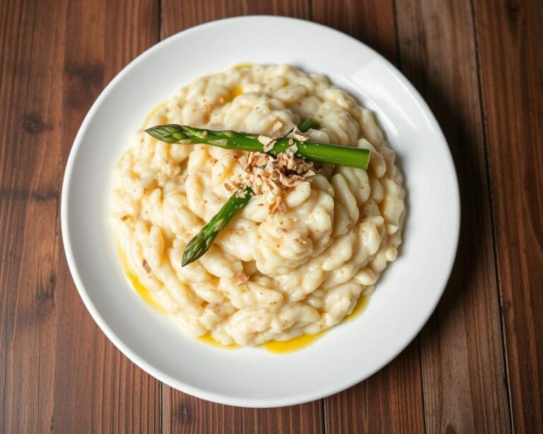 Romige risotto met asperges en een vleugje truffel