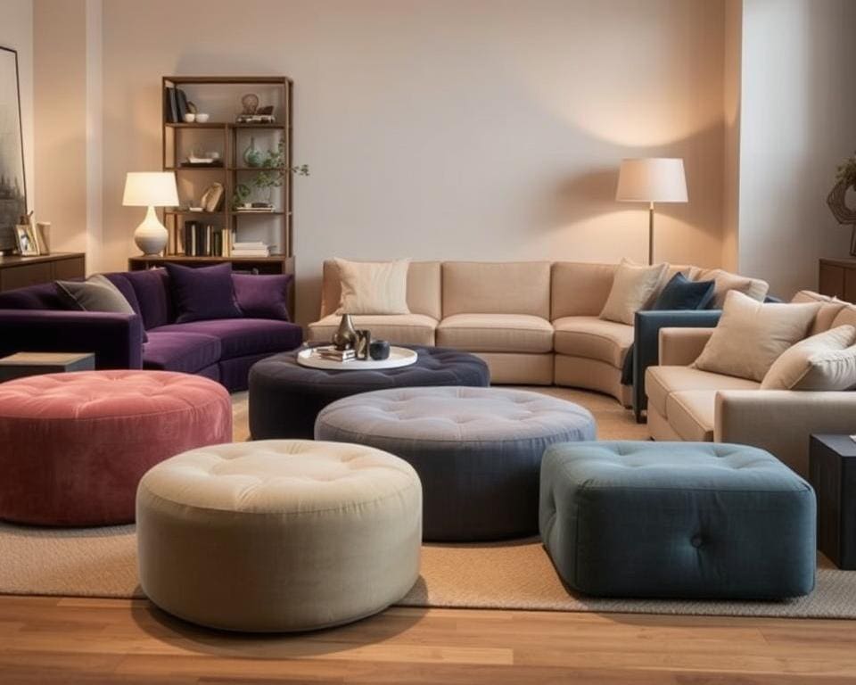 Ligne Roset-ottomans: veelzijdig Frans comfort
