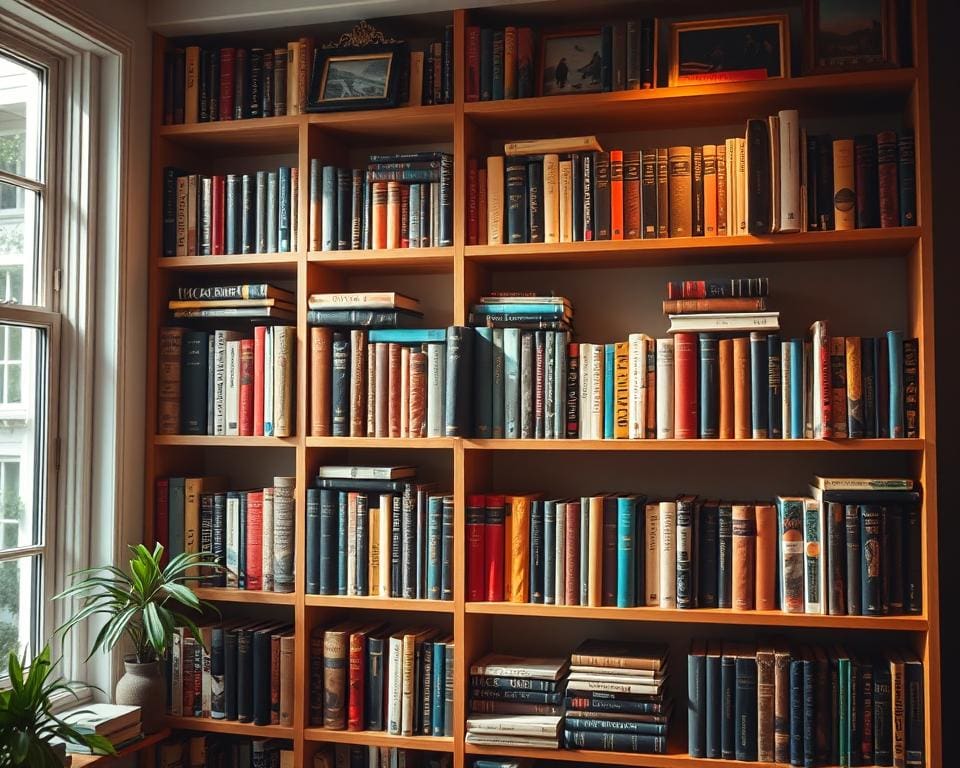 Wat zijn leuke manieren om boeken tentoon te stellen?