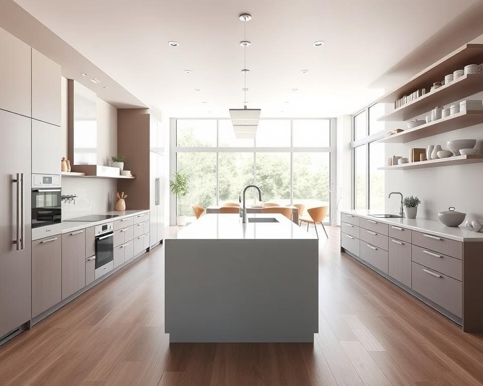 Efficiënte open keuken inrichting
