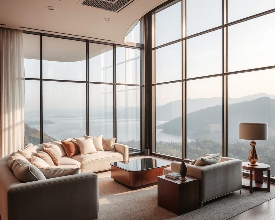 Hoe richt je een kamer met glaswand sfeervol in?