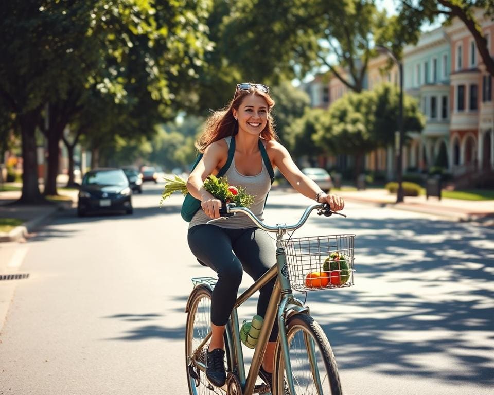 Is boodschappen doen op de fiets gezonder?