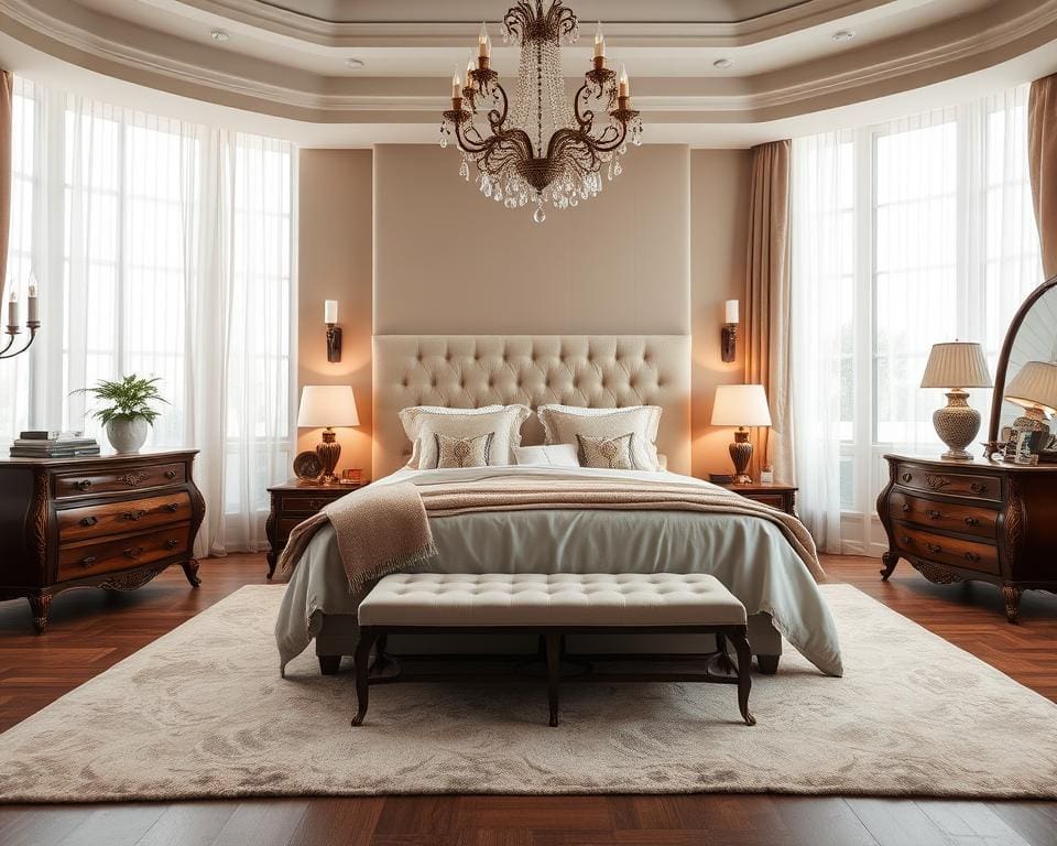 Stijlvolle slaapkamer decoratie