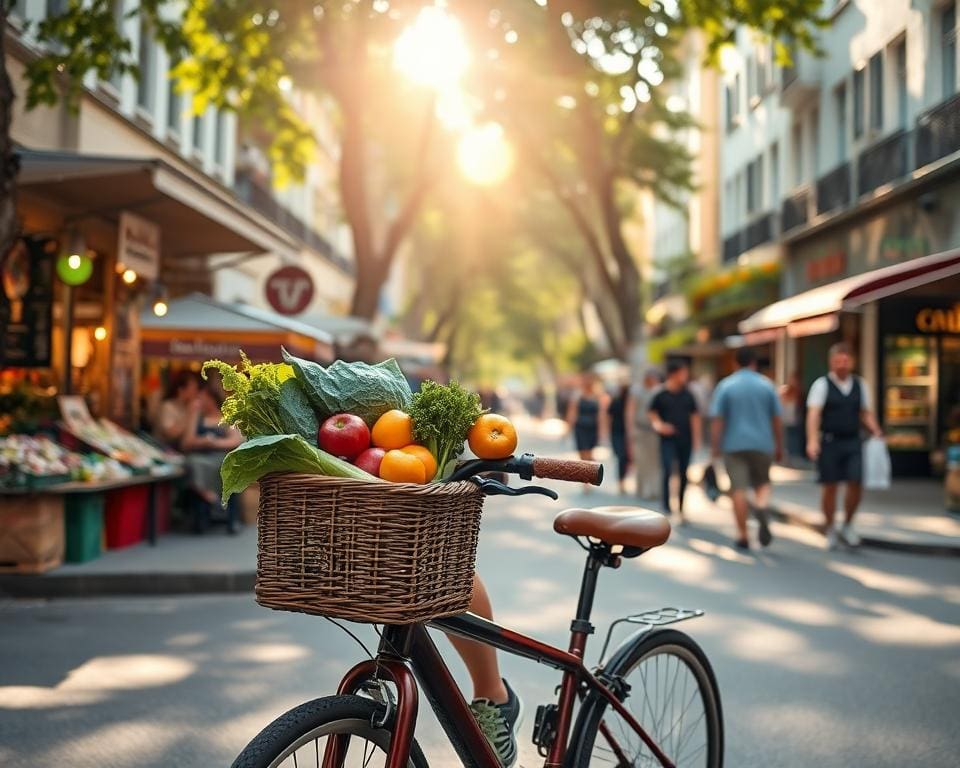 voordelen van boodschappen doen op de fiets