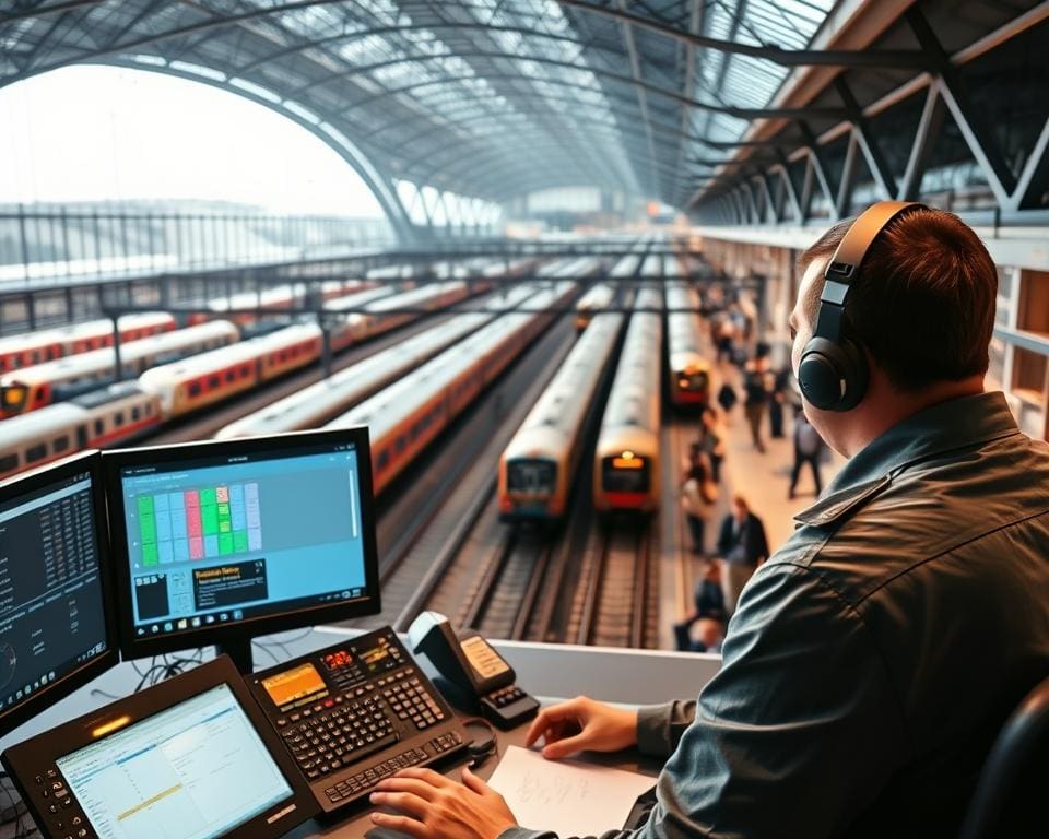 Hoe ondersteunt een verkeersleider het spoorverkeer?