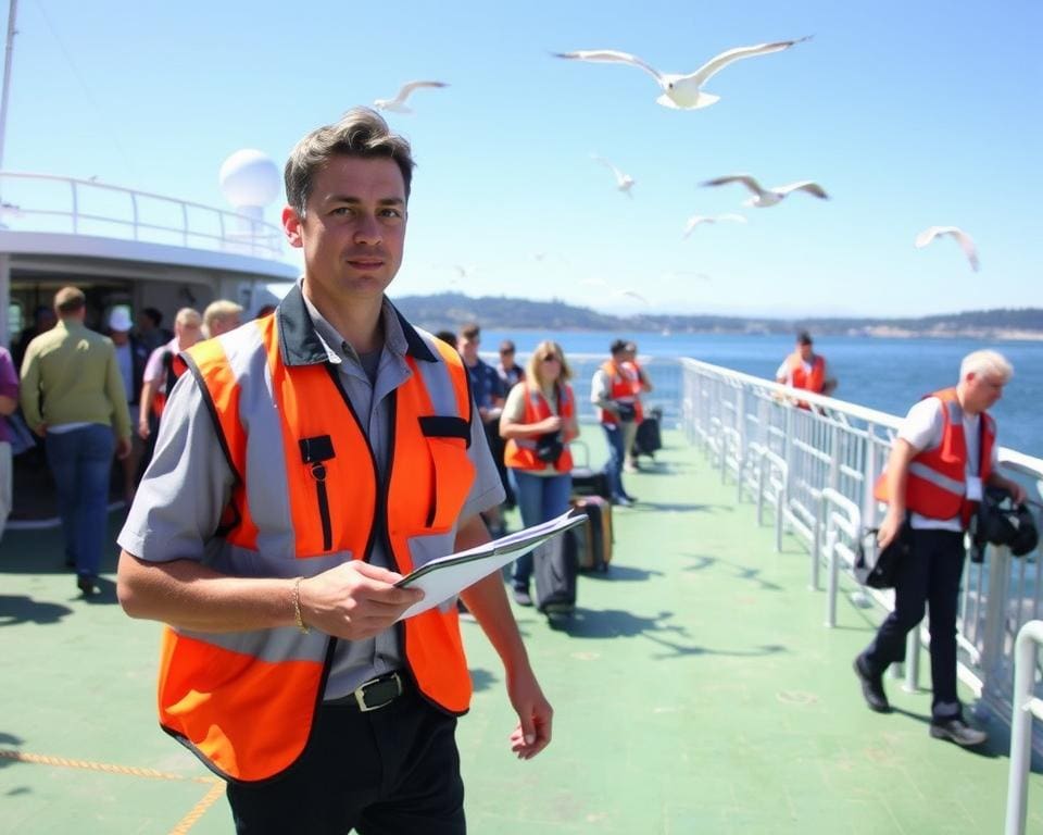Wat doet een veerbootmedewerker aan boord?