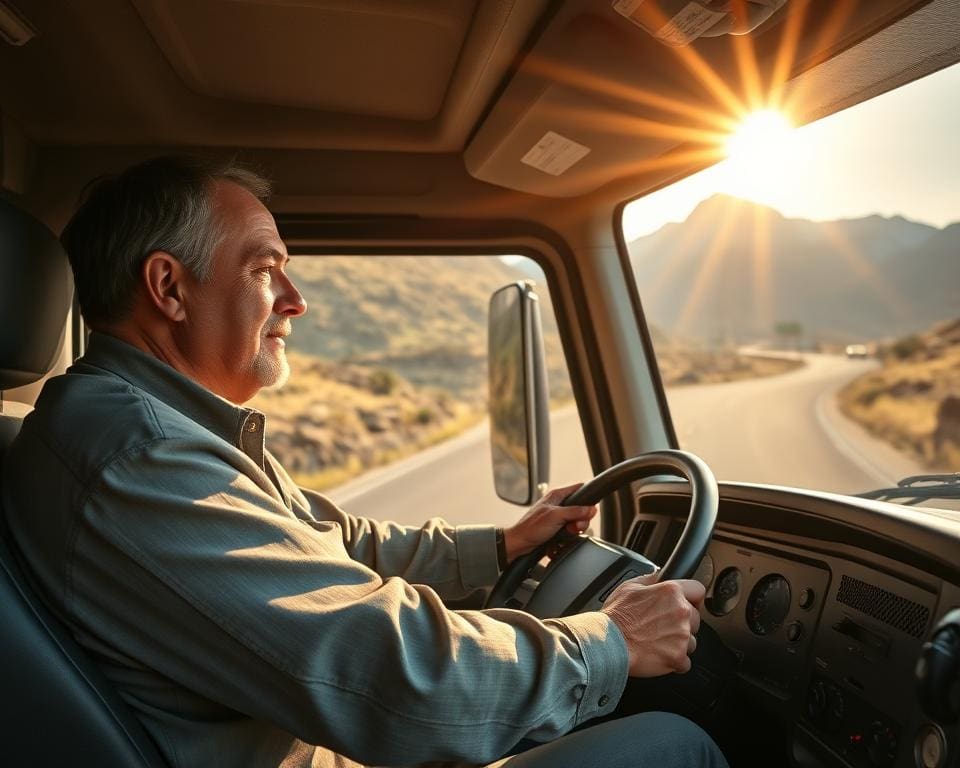 Wat doet een vrachtwagenchauffeur in het buitenland?