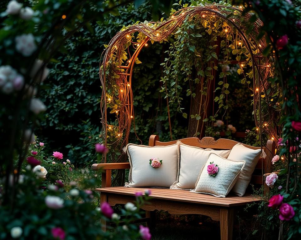 Hoe creëer je een romantisch zithoekje buiten?