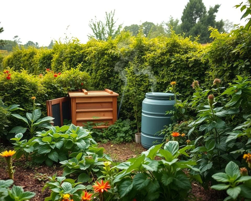 Kun je een ecohoek maken met compost en regenwater?