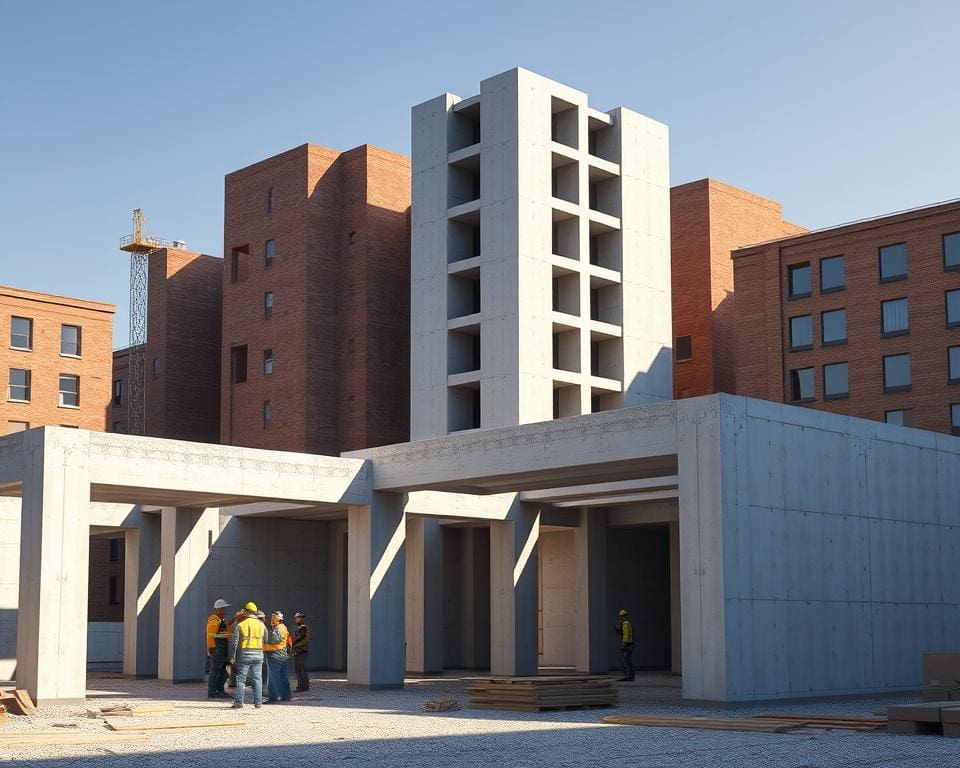 Wat zijn de voordelen van prefab betonconstructies in de bouw?