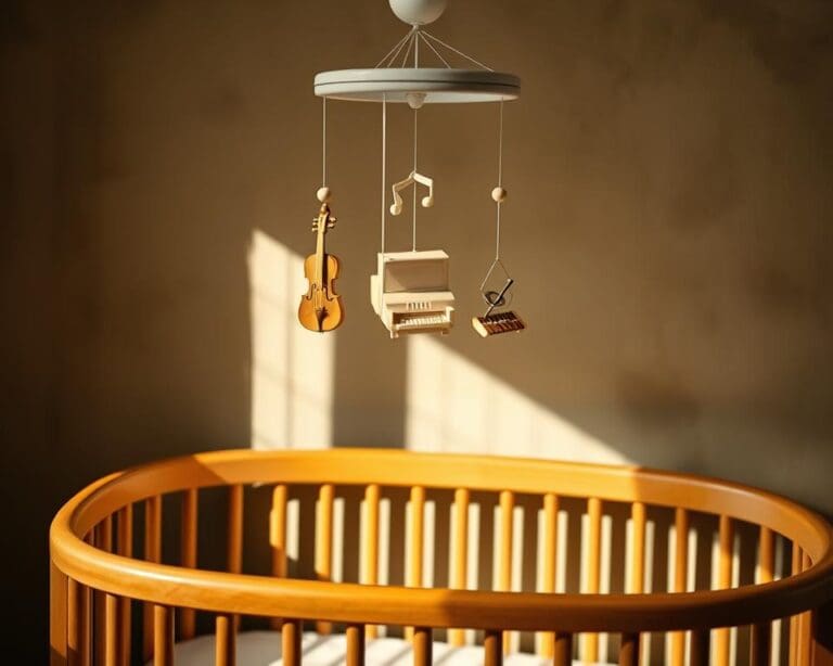 Welke baby mobiel met muziek past bij een wieg of ledikant?