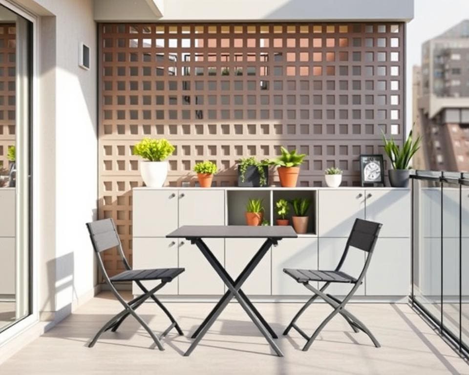 Een balkon dat optimaal benut wordt met slimme meubels