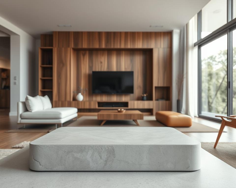 Hoe combineer je beton en hout in interieur?