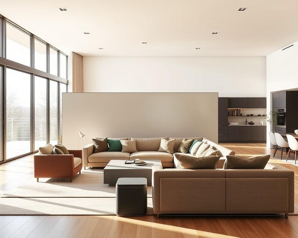 Inrichting tips woonkamer met scheidingswand