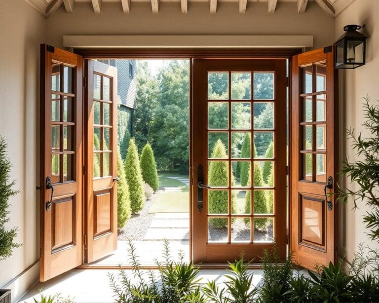 Openslaande deuren die tuin en huis verbinden