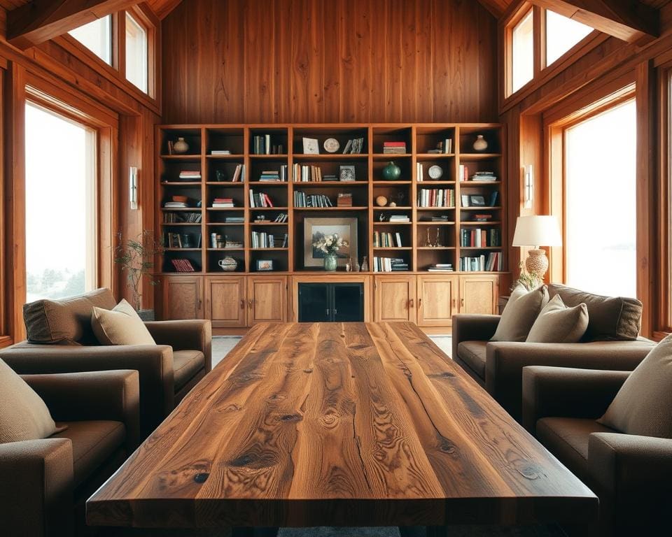 Wat maakt houten accenten zo warm in huis?