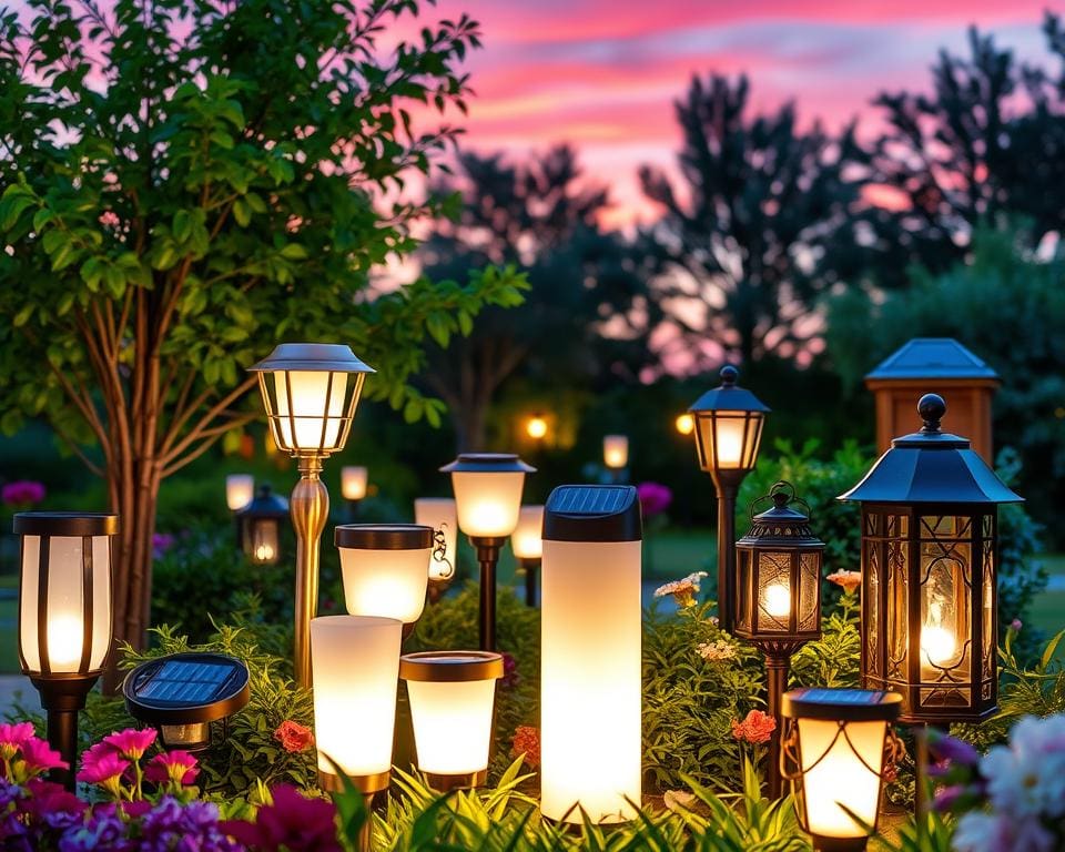 Welke tuinlampen werken op zonne-energie?