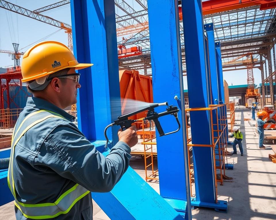 Hoe werkt natlakken staal bij grote constructies?