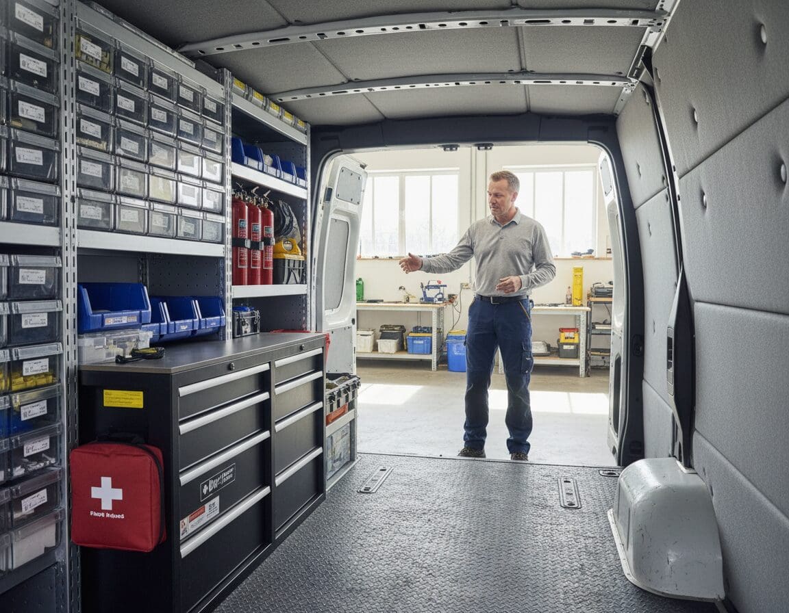 veilige bestelbus inrichting