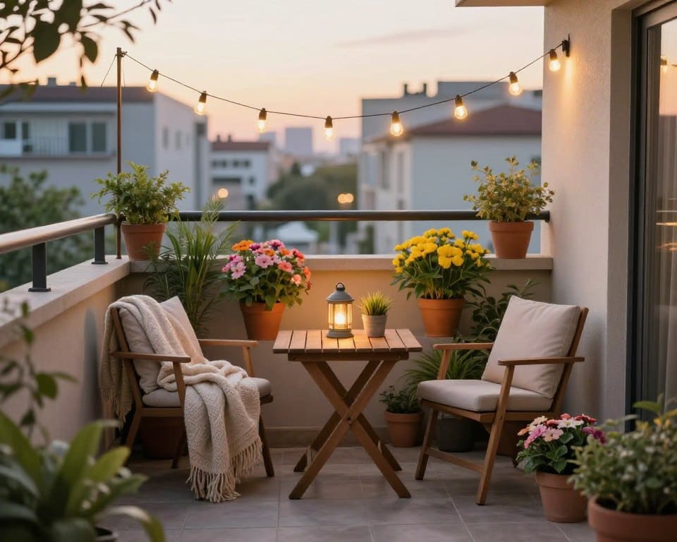 klein balkon inrichten